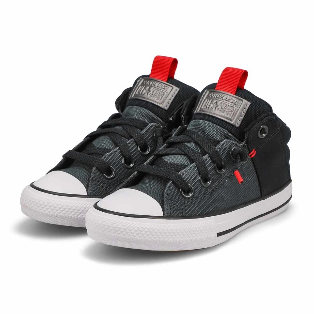 Converse Kids Black and Gray Sneakers shoes boys size 11.5 good condition!